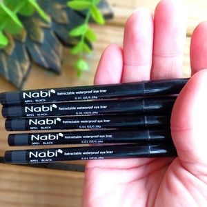 Lot Makeup 5 black waterproof retractable eyeliner by Nabi